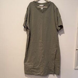 H&M Olive Green Casual Dress Maternity Nursing Friendly